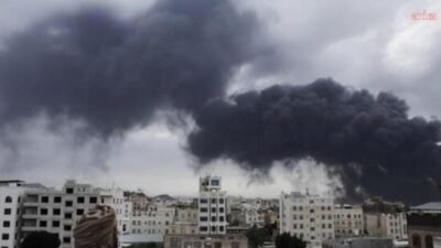 İsrail ordusunun Gazze Şehri’nin güneyindeki bir mahalleye düzenlediği hava saldırısında