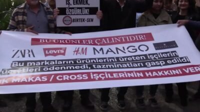 Tokat’ta CRS Şık Makas Tekstil fabrikası işçilerinin maaş ve tazminat