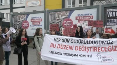 Kadın Dayanışma Derneği üyeleri, uzaklaştırma kararına rağmen boşanma aşamasında olduğu