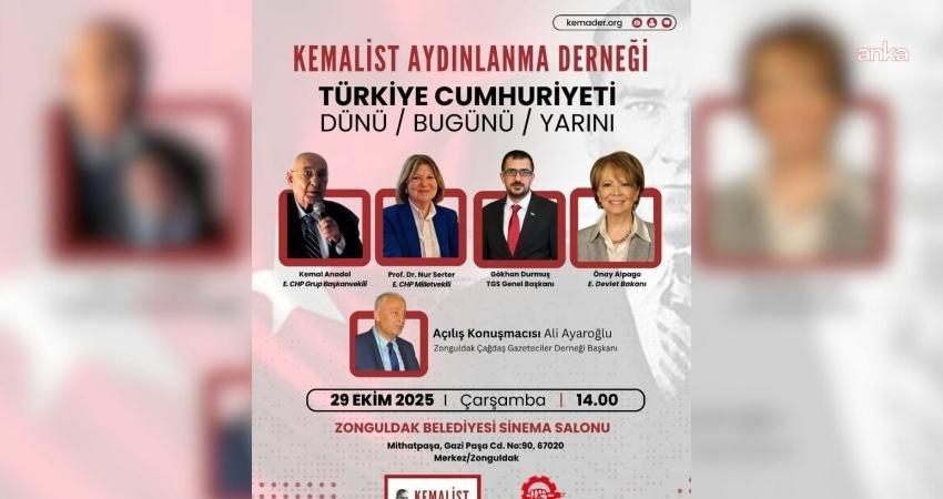 Kemalist Aydınlanma Derneği (KAD), Cumhuriyet’in 102’nci yıl dönümünü, Zonguldak ve