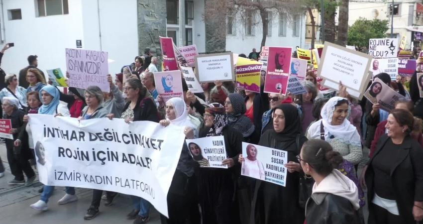 İzmir Kadın Platformu Rojin Kabaiş’in şüpheli ölümünün birinci yılında bir