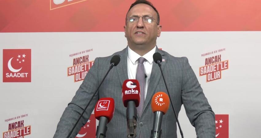 Saadet Partisi Genel Başkan Yardımcısı Tekin: “Sanayi çöküyor, suyumuz kuruyor, adalet çürüyor” Saadet Partisi Genel Başkan Yardımcısı Sinan Tekin, “Sanayi çöküyor, suyumuz