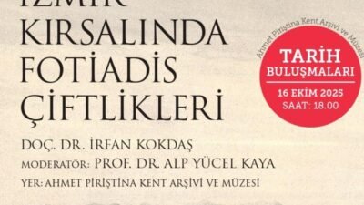 Ahmet Piriştina Kent Arşivi ve Müzesi’nde (APİKAM), 16 Ekim’de düzenlenecek