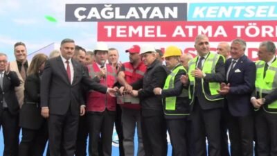 Çağlayan Kentsel Dönüşüm Projesi'nin temeli törenle atıldı. Törene katılan CHP Genel