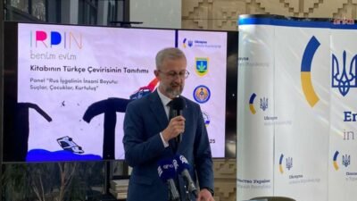 Ukrayna’nın Ankara Büyükelçiliği’nde düzenlenen panelde, “İrpin Benim Evim” adlı kitap