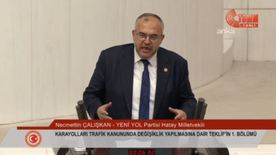 Yeni Yol Partisi Hatay Milletvekili Necmettin Çalışkan, Karayolları Trafik Kanununda Değişiklik