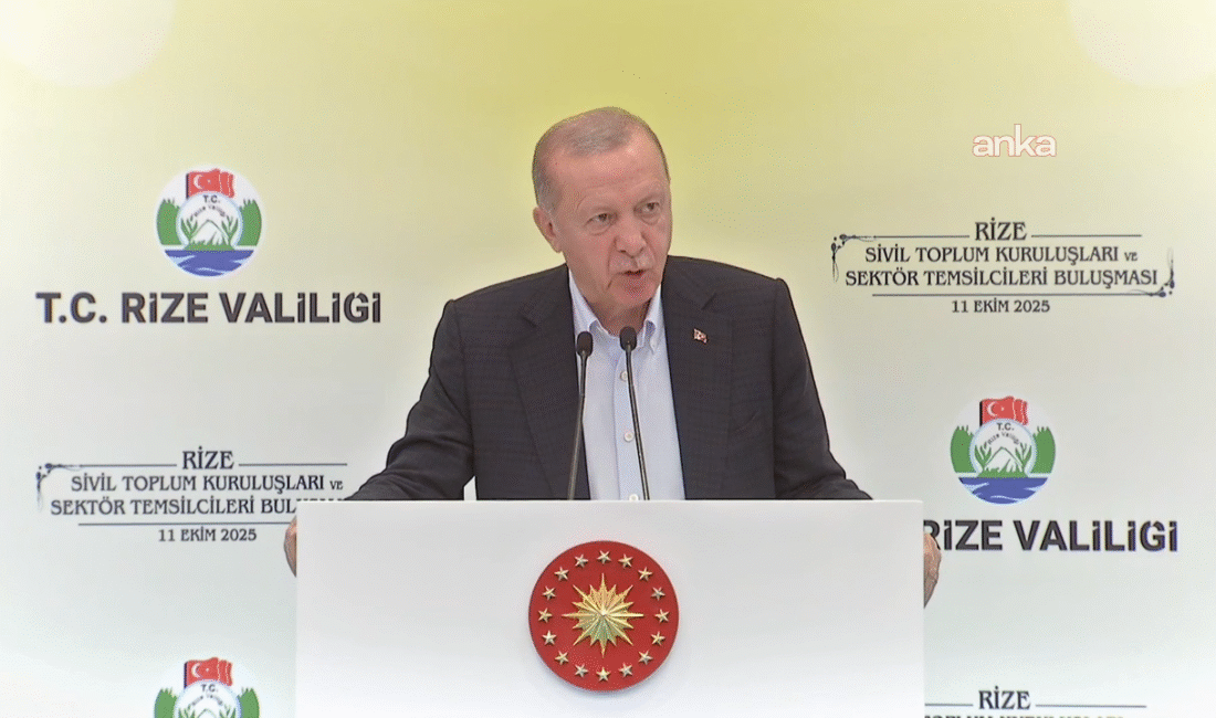 Rize'de STK temsilcileriyle bir araya gelen Cumhurbaşkanı Erdoğan,"Enflasyonu tek haneli