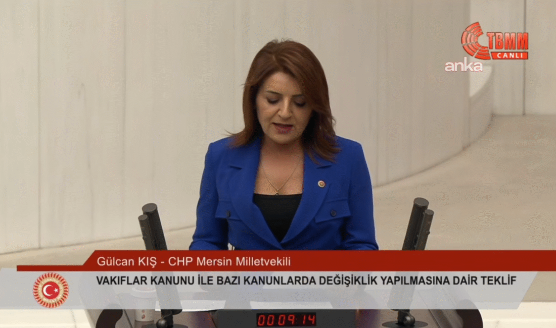 Gülcan Kış: “Halkın eli AK Parti’yi işaret etmeyince eli bırakın, kolu bile kesmeye çalışıyorsunuz” TBMM Genel Kurulu'nda vakıf taşınmazları ve kültür varlıklarında düzenlemeleri içeren