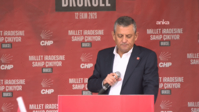 CHP Genel Başkanı Özgür Özel, partisinin Brüksel'de düzenlediği "Millet İradesine