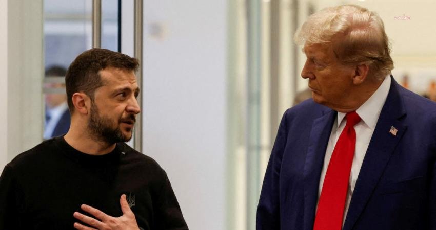 ABD Başkanı Donald Trump ve Ukrayna Devlet Başkanı Zelenski görüşme öncesinde basına