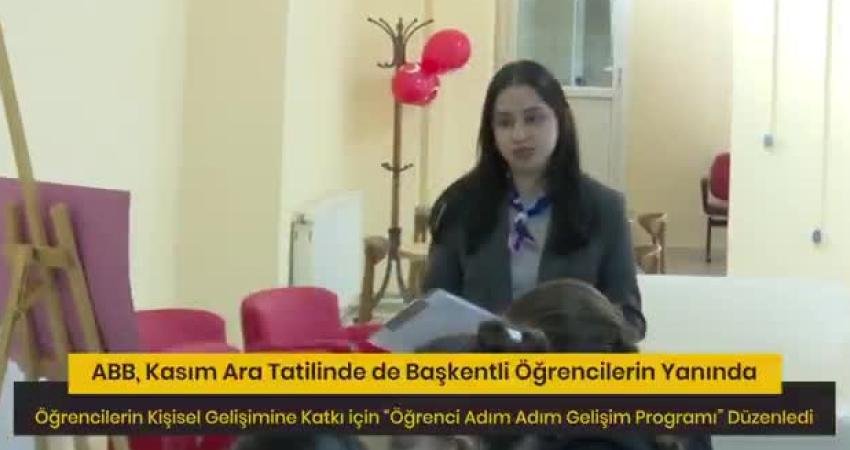 Ankara Büyükşehir Belediyesi, öğrencileri ara tatilde “Gelişim Programı”nda buluşturdu Ankara Büyükşehir Belediyesi (ABB), ara tatil döneminde öğrencilerin kişisel gelişimlerini