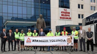 Ataşehir Belediyesi ve Bisikletliler Derneği iş birliğiyle 10 Kasım Atatürk’ü