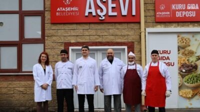 Ataşehir Belediyesi Aşevi’ni ziyaret eden MasterChef Türkiye jüri üyesi şef