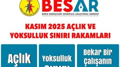 Büro Emekçileri Sendikası Araştırma Merkezi (BES-AR), dört kişilik bir memur