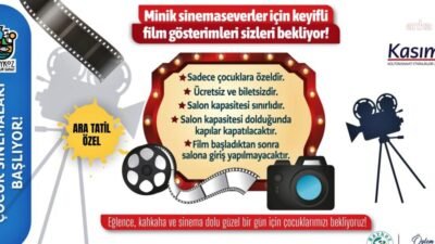 Beykoz Belediyesi, ara tatil döneminde çocuklara özel birbirinden eğlenceli sinema