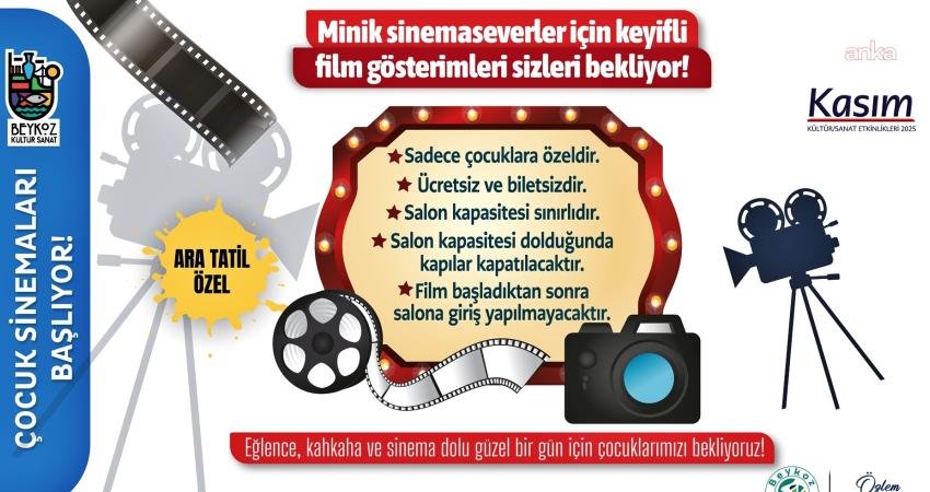 Beykoz Belediyesi, ara tatil döneminde çocuklara özel birbirinden eğlenceli sinema