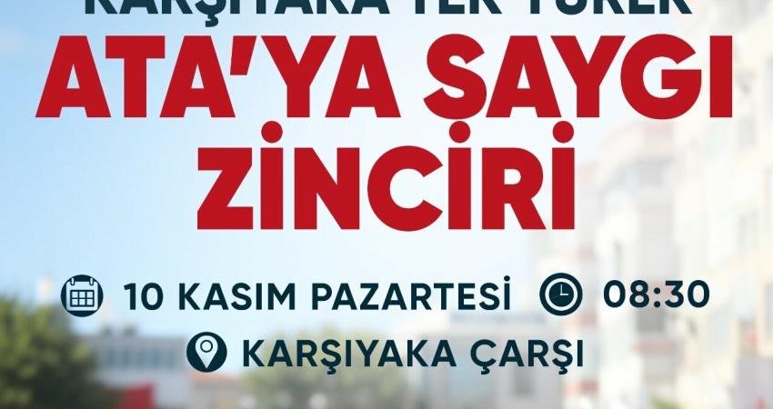 Karşıyakalılar, Ulu Önder Atatürk’ü, ebediyete intikalinin 87. yılında “Ata’ya Saygı