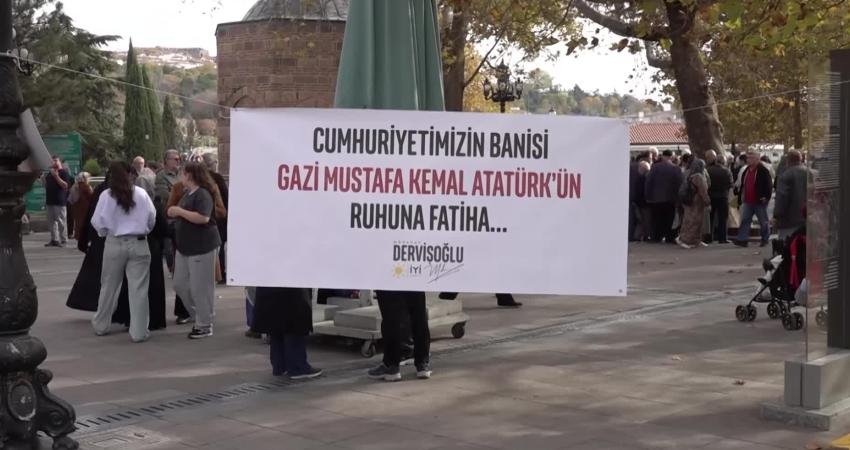 İYİ Parti Genel Başkanı Müsavat Dervişoğlu, Atatürk'ün ebediyete intikalinin 87'nci