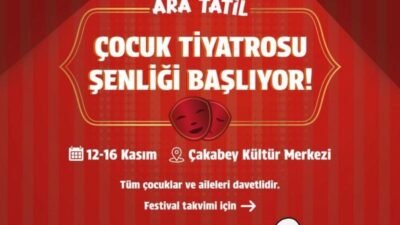 Çeşme Belediyesi’nin düzenlediği “Ara Tatil Çocuk Tiyatrosu Şenliği”, 12–16 Kasım’da