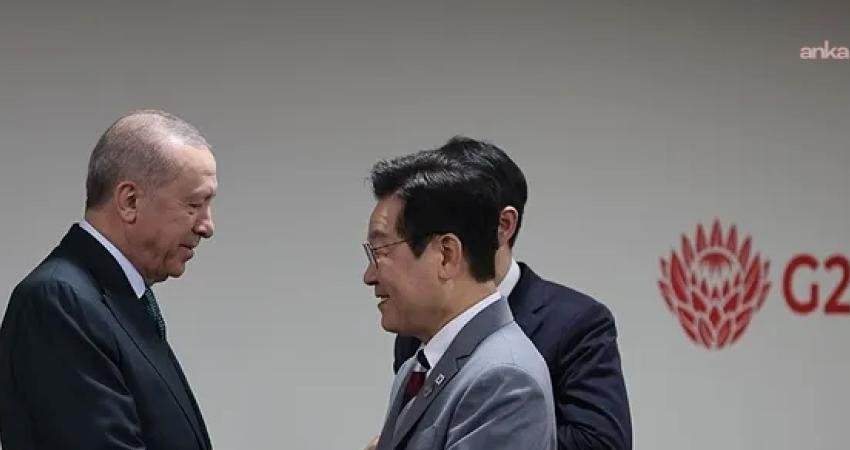 Cumhurbaşkanı Recep Tayyip Erdoğan, Güney Kore Devlet Başkanı Lee Jae