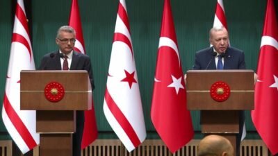 Cumhurbaşkanı Recep Tayyip Erdoğan, KKTC Cumhurbaşkanı Tufan Erhürman ile düzenlediği