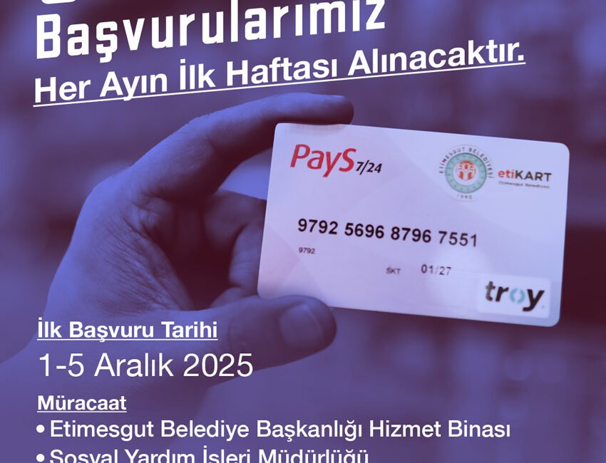 Etimesgut Belediyesi, sosyal destek projeleriyle vatandaşların yanında olmaya devam ediyor.
