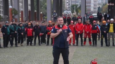 Giresun’da gerçekleştirilen geniş kapsamlı deprem tatbikatında, olası afet durumlarına karşı