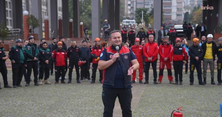 Giresun’da gerçekleştirilen geniş kapsamlı deprem tatbikatında, olası afet durumlarına karşı