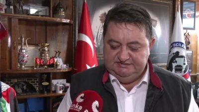 Genel Maden İşçileri Sendikası (GMİS) Genel Başkanı Hakan Yeşil, taş