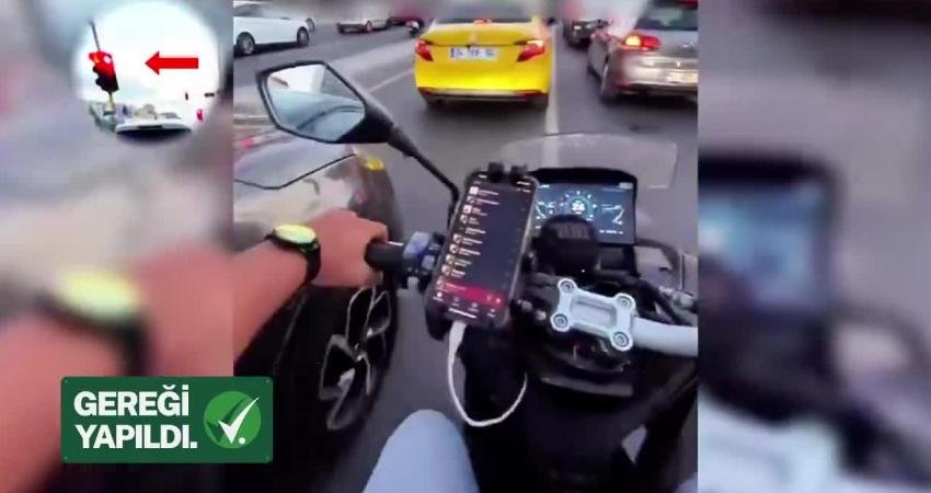 İstanbul’da motosikletiyle trafikte akrobatik hareketler yapan sürücü yakalandı İçişleri Bakanı Ali Yerlikaya, kırmızı ışıkta durmayan, motosikletiyle akrobatik hareketler yapan, trafik