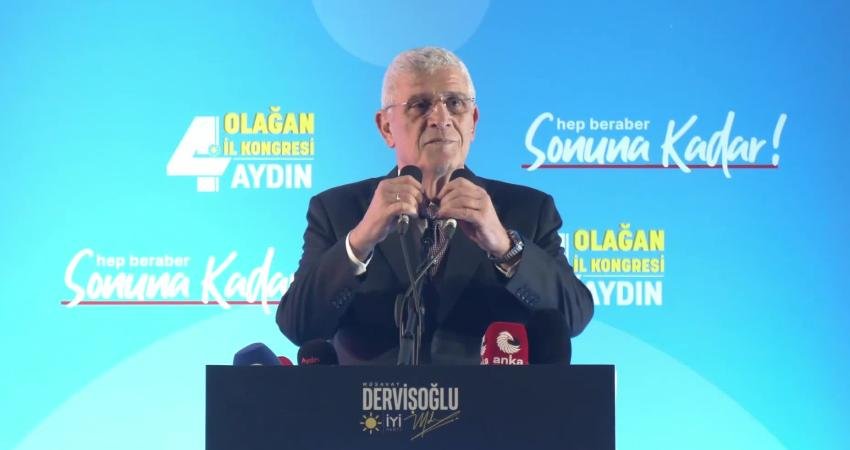 İYİ Parti Genel Başkanı Müsavat Dervişoğlu, partisinin Aydın İl Kongresi'nde