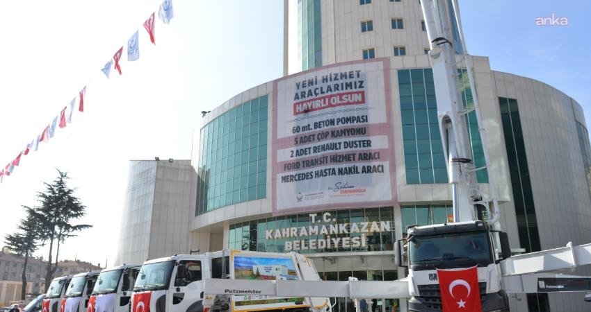 Kahramankazan Belediyesi, filosuna 1 adet beton pompası, 5 adet çöp