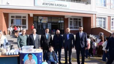 Kahramankazan Atatürk İlkokulu’nda DMD hastası Musa Boran İnan için düzenlenen