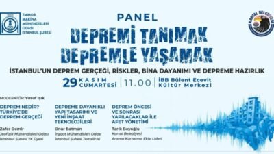 Kartal Belediyesi, Makina Mühendisleri Odası İstanbul Şubesi iş birliğiyle deprem