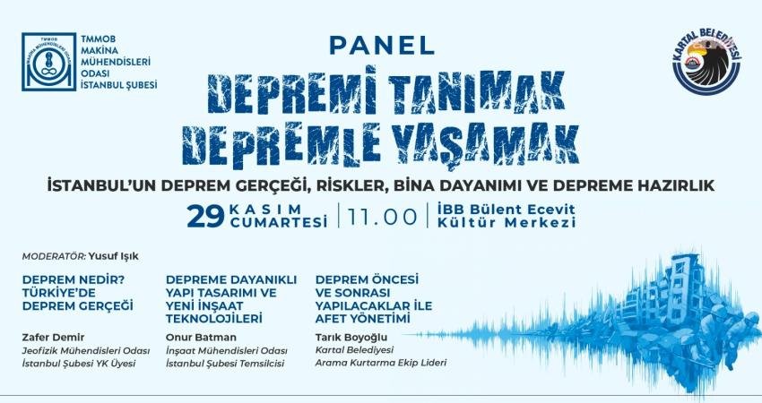 Kartal Belediyesi, Makina Mühendisleri Odası İstanbul Şubesi iş birliğiyle deprem