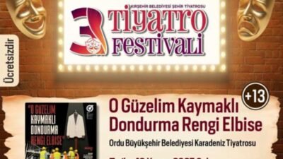 Kırşehir Belediyesi tarafından bu yıl 3'üncüsü düzenlenen Tiyatro Festivali, 18–29