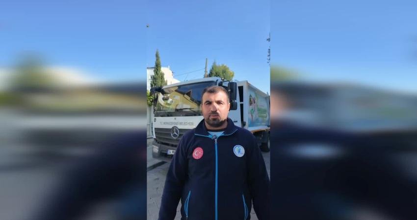Merkezefendi Belediyesi, çöp toplama işlemi sırasında ortaya çıkan kötü kokuya