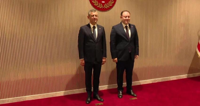 KKTC Cumhuriyet Meclisi Başkanı Ziya Öztürkler’i ziyaret eden CHP Genel