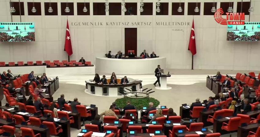 TBMM Genel Kurulu… DEM Parti’den AK Parti’ye: İnsan hiç olmazsa sözleşmeyi okur, Anayasa maddesini okur, öyle çıkar buraya TBMM Genel Kurulu'nda DEM Parti'nin Selahattin Demirtaş ve Figen Yüksekdağ'ın