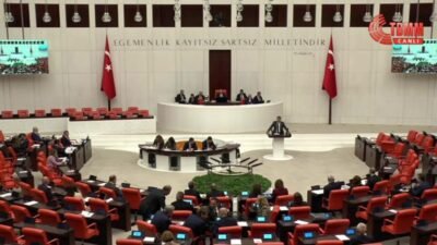 TBMM Genel Kurulu'nda konuşan Yeni Yol Partisi Grup Başkanvekili Mehmet Emin