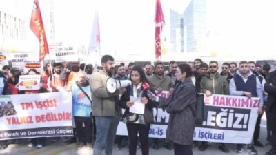 ABD merkezli TPI Composites fabrikasında çalışan Petrol-İş üyesi işçiler, Söğütözü