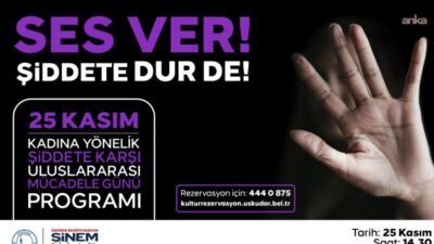 Üsküdar’da 25 Kasım Kadına Yönelik Şiddete Karşı Uluslararası Mücadele Günü