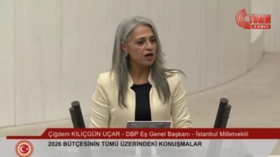 Demokratik Bölgeler Partisi (DBP) Eş Genel Başkanı Çiğdem Kılıçgün Uçar,