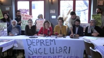 6 Şubat depremlerinde yakınlarını yitiren ailelerin oluşturduğu Adalet Peşinde Aileleri