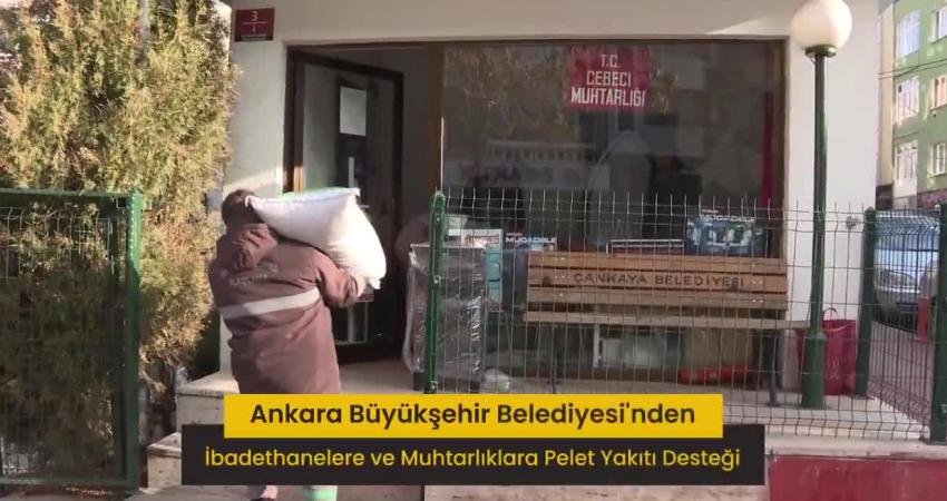 Ankara Büyükşehir Belediyesi’nden ibadethanelere ve muhtarlıklara pelet yakıtı desteği Ankara Büyükşehir Belediyesi (ABB), soba ile ısınan ibadethane ve muhtarlıklara
