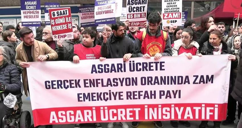 Asgari Ücret İnisiyatifi üyeleri, “asgari ücrete gerçek enflasyon oranında zam,