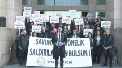 İstanbul Barosu ve meslek örgütleri, avukat Naim Eminoğlu'nun tutuklanmasını Çağlayan'da