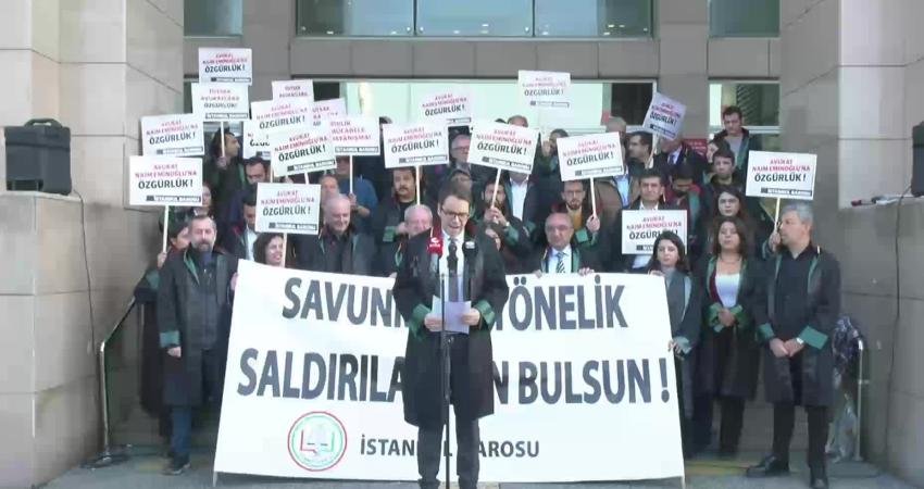 İstanbul Barosu ve meslek örgütleri, avukat Naim Eminoğlu'nun tutuklanmasını Çağlayan'da