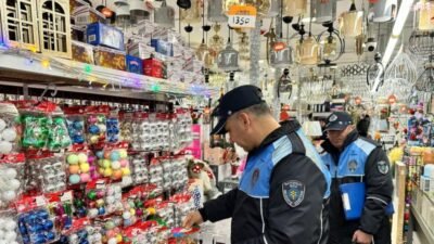 Bakırköy Belediyesi Zabıta Müdürlüğü ekipleri, yılbaşı öncesi market, kuruyemişçi, yiyecek-içecek