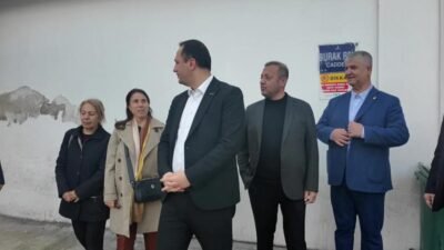 Bornova Belediye Başkanı Ömer Eşki, Çamdibi Burak Reis Caddesi’nde esnaf